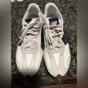 New Balance White and navy Sneakers